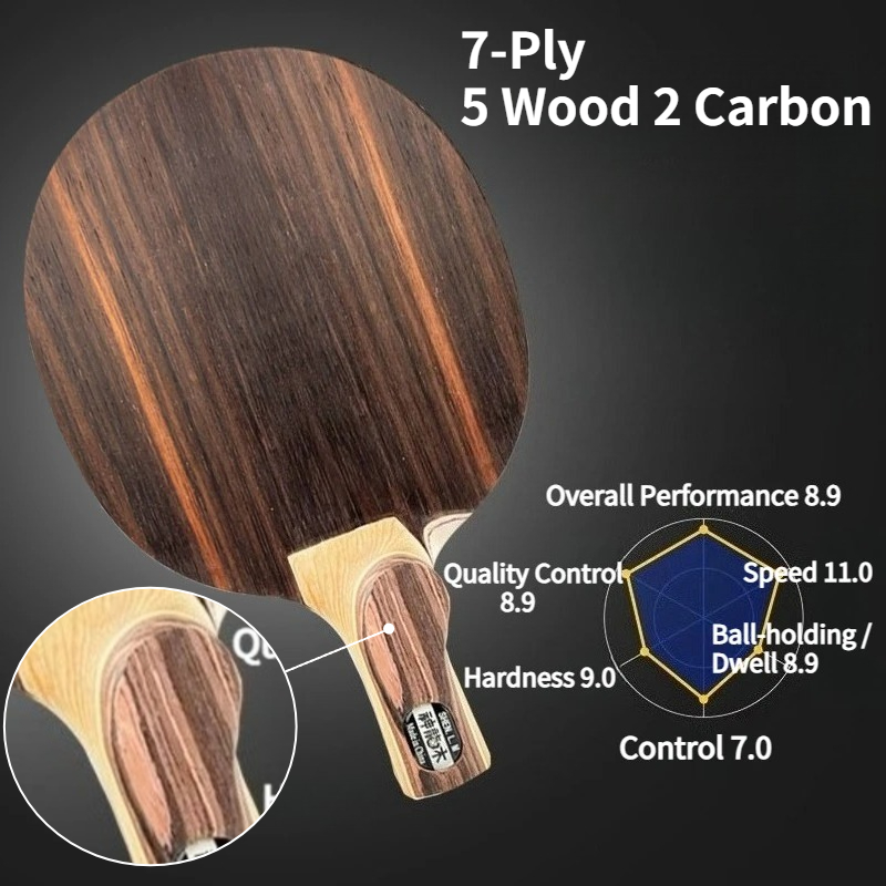 Table Tennis In Chinese - Shenlongmu Table Tennis Blade 7-Ply Japanese&Chinese